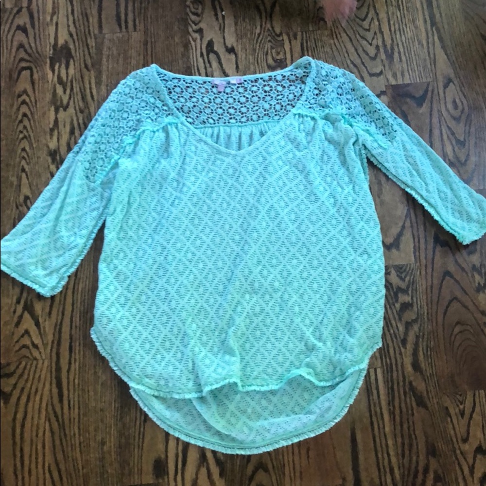 Calypso St Barth Open Weave 3/4 Sleeve Tunic - image 1